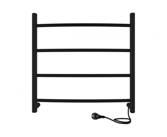 Полотенцесушитель INDIGO Arc electro 50/50, черный муар, провод справа УТ000034026 – изображение 2