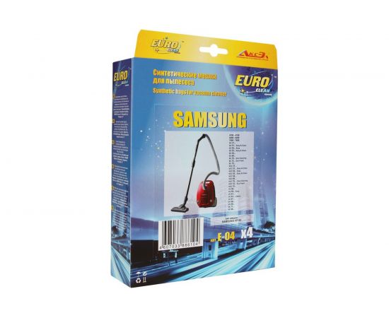 Мешок-пылесборник синтетический для пылесосов SAMSUNG (4 шт.) EURO CLEAN E-04/4 – изображение 2