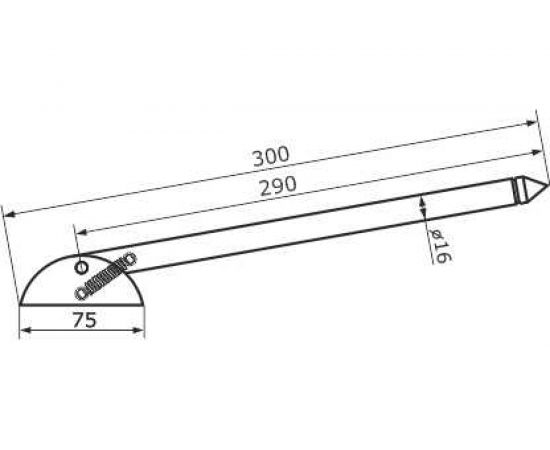 Воротный упор Домарт (300 мм; черный) 171099 – изображение 2
