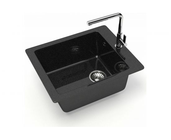 Кухонная мойка GLANZ цвет: чёрный J-008-32 – изображение 2