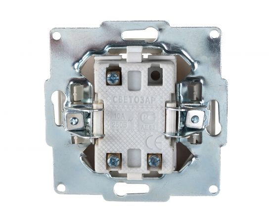 Двухклавишный выключатель с индикатором СВЕТОЗАР ГАММА, SV-54135-GM – изображение 3