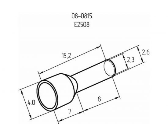 Штыревой втулочный наконечник REXANT изолированный F-8 мм 2.5 кв.мм синий 08-0815 – изображение 3
