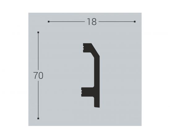 Напольный плинтус bello deco XPS П 11 70x18 мм 00-00104252 – изображение 3