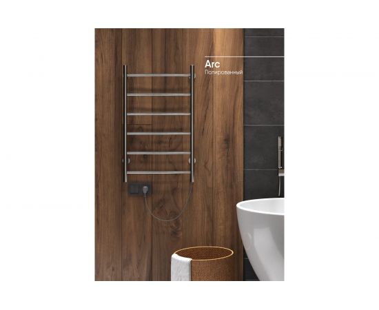 Полотенцесушитель INDIGO Arc electro 80/50, провод справа УТ000029738 – изображение 3