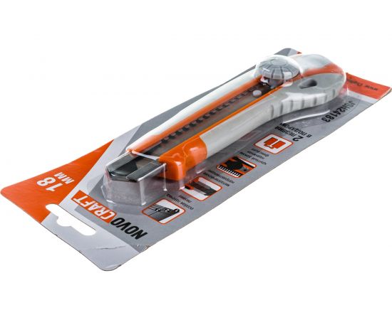 Нож Novocraft AКУЛА, резиновый корпус, 3 лезвия, 18 мм, блистер JSH024183 – изображение 4