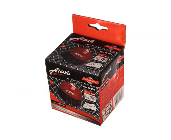 Щётка чашеобразная, гофрированная нержавеющая проволока №151 (75 мм; М14) для УШМ Атака 34721 – изображение 4