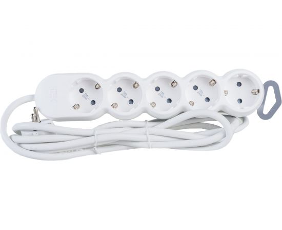 Удлинитель IEK, У05 5 мест 2P+PE/3м 3х1,5мм2 16А/250В UNO WYP53-16-05-03-Z 