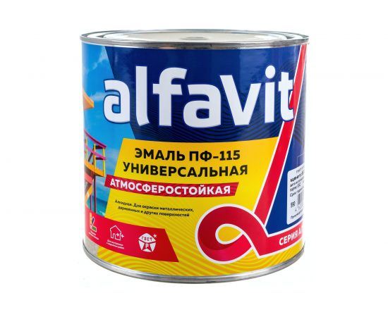 Универсальная эмаль Krafor Альфа ПФ-115 белая 2.7 кг 6 30774 