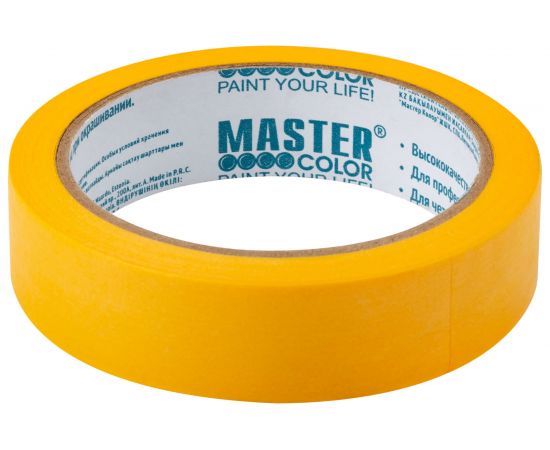 Малярная лента MASTER COLOR золотистая, рисовая бумага, термостойк. до 100C, 24 мм х 25 м 30-6122 