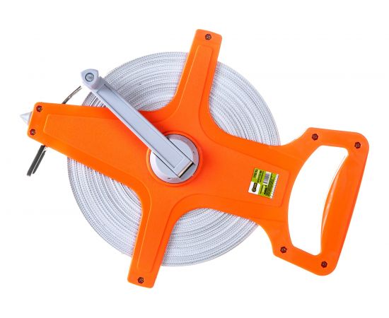 Геодезическая рулетка ON 100м x 12,5мм, фибергласовая лента, открытый корпус 05-02-100 