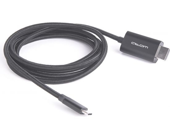 Шнур Atom Evolution USB Type-C 3.1 - HDMI, 1,8 м, штекер/штекер, 4К, 30Гц, черный, 31003 