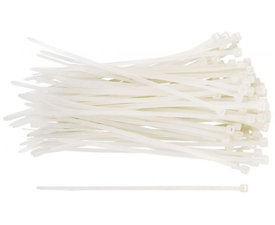 Нейлоновые хомуты для проводов FIT белые, 100 шт., 3,6х150 мм 60368 