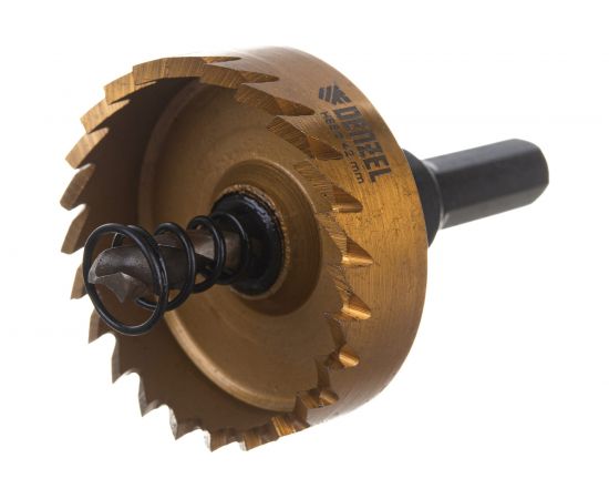 Коронка HSS с нитридтитановым покрытием по металлу 42 мм DENZEL 724114 