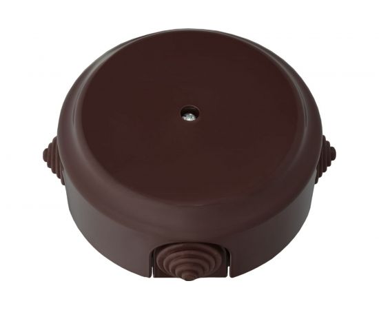 Монтажная коробка Bylectrica КМ-447 открытой установки, с сальниками, диаметр 124 мм мм, серия РЕТРО, шоколад 