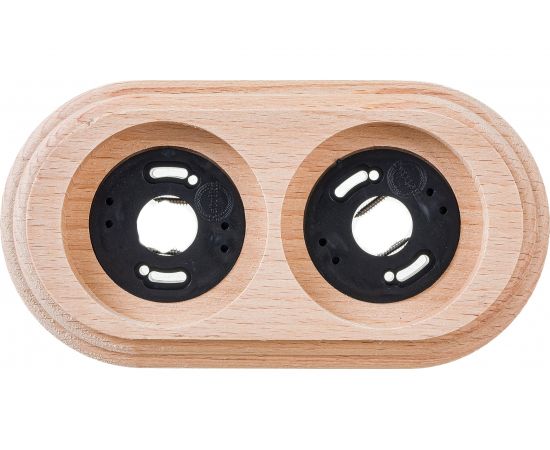 Двойная рамка Retrika, ретро натуральное дерево, серия Овал RD-02020 