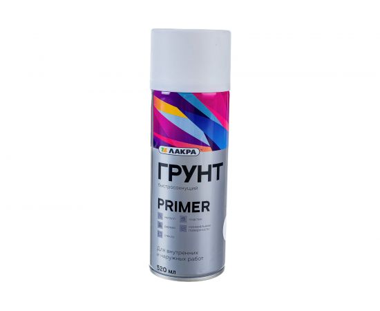 Аэрозольный грунт ЛАКРА Primer универсальный, белый 1007 Лк-00012506 