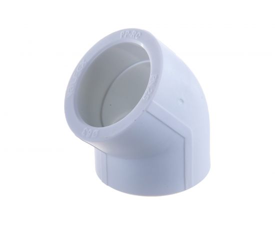 Угольник VALFEX PP-R белый, 63 мм, 45 градусов 10107063 127-0570 