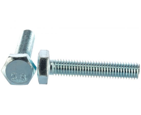 Болт Стройметиз полная резьба DIN933 М10х50, класс прочности 5.8, цинк 20 шт. 3012078 