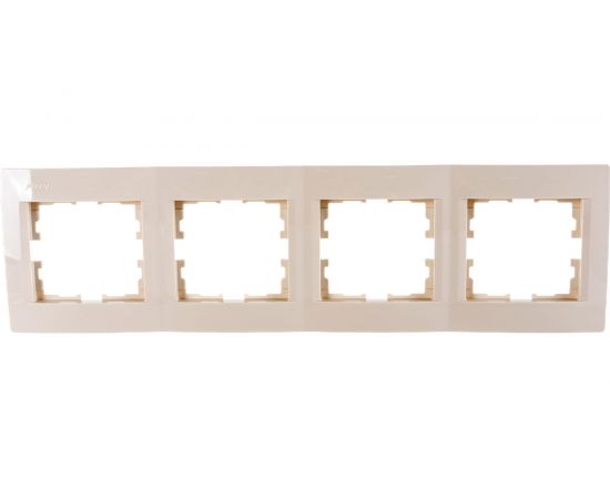 Четырехместная горизонтальная рамка LEZARD KARINA б/ вст крем 707-0300-149 