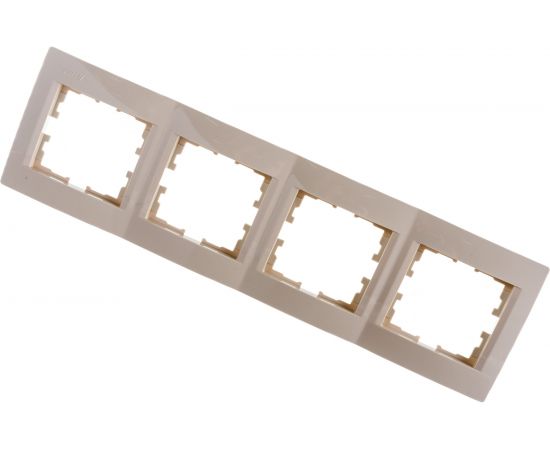 Четырехместная горизонтальная рамка LEZARD KARINA б/ вст крем 707-0300-149 – изображение 2