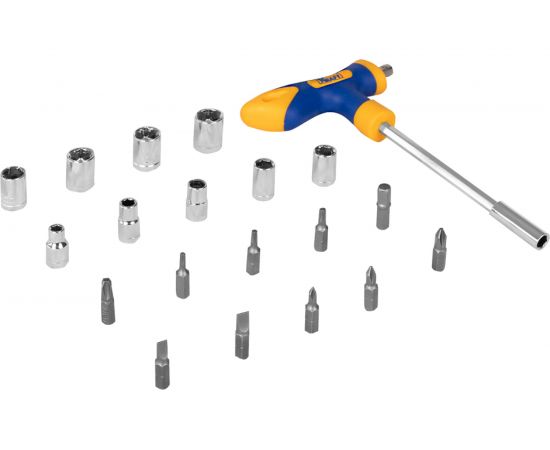 Т-образная отвертка с битами и головками 20 предметов KRAFT KT 701039 – изображение 2