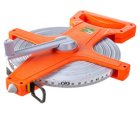Геодезическая рулетка ON 100м x 12,5мм, фибергласовая лента, открытый корпус 05-02-100 – изображение 2