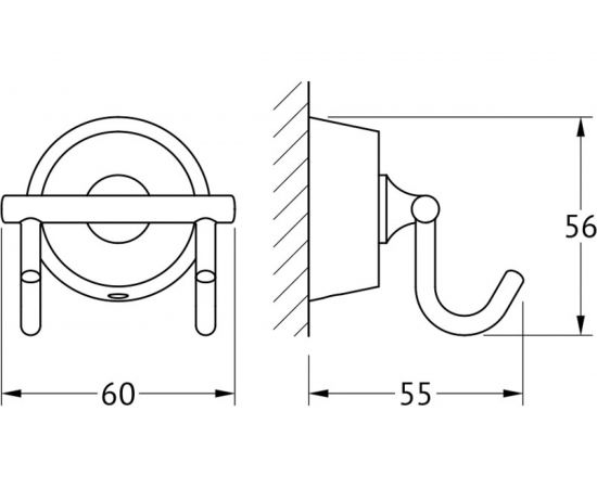 Двойной крючок FBS хром VIZ 002 – изображение 2