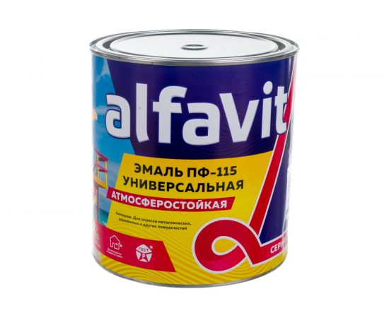 Универсальная эмаль Krafor Альфа ПФ-115 белая 2.7 кг 6 30774 – изображение 2