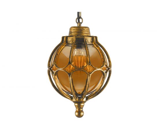 Садово-парковый светильник, круглый на цепочке 60W 230V E27, черное золото Feron PL3805 11370 – изображение 3