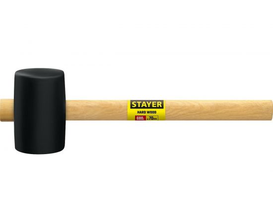 Чёрная резиновая киянка STAYER 680 г 20505-75 – изображение 3