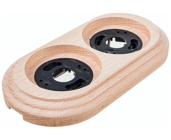 Двойная рамка Retrika, ретро натуральное дерево, серия Овал RD-02020 – изображение 3