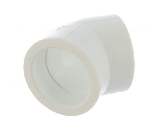 Угольник VALFEX PP-R белый, 63 мм, 45 градусов 10107063 127-0570 – изображение 4