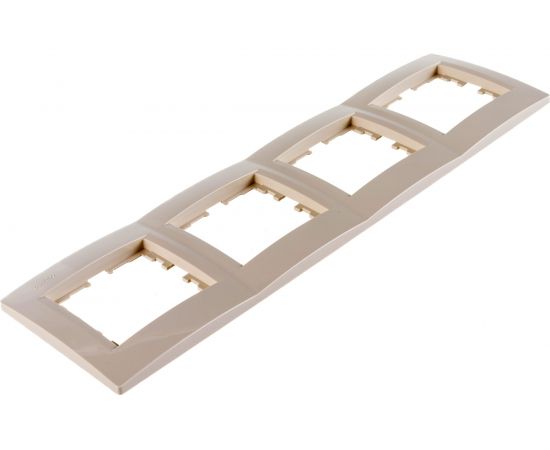 Четырехместная горизонтальная рамка LEZARD KARINA б/ вст крем 707-0300-149 – изображение 4