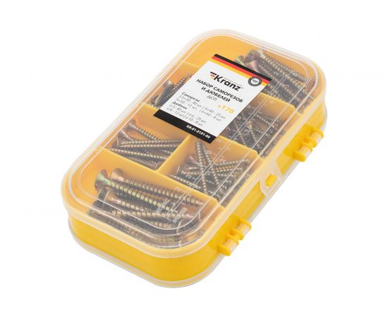Набор саморезов и дюбелей для ДСП kranz 170 шт. KR-01-3101-06 – изображение 5