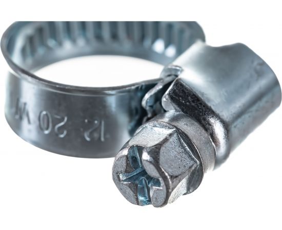 Обжимной хомут Госкреп 9 мм оцинк. 12-20 мм 2 шт, европодвес 11-0012370 – изображение 6