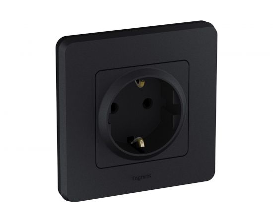 Розетка Legrand 2К+З - немецкий стандарт - 16 А - 250 В - INSPIRIA - антрацит 673723 – изображение 6