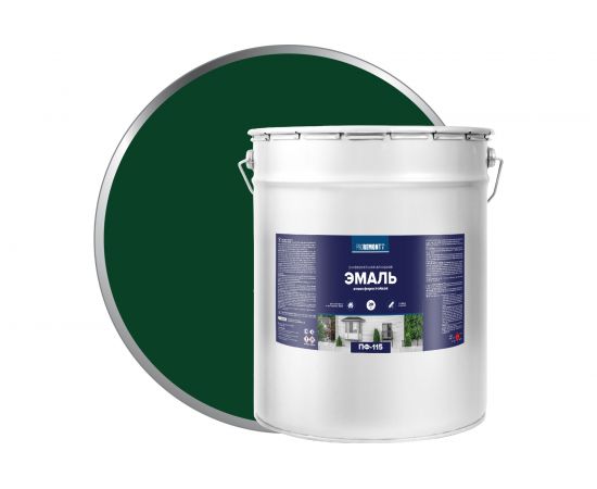 Эмаль PROREMONTT ПФ-115 зеленая, 20 кг Лк-00004467 