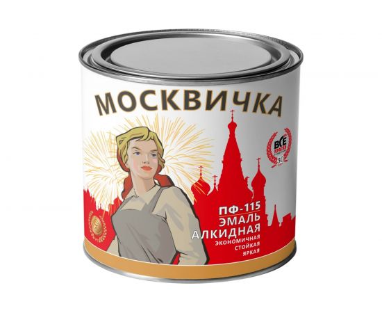 Эмаль Москвичка ПФ-115 белая, 1.9 кг 4620105770033 