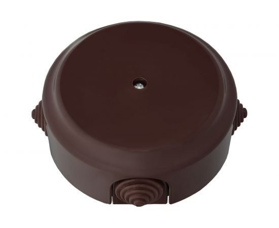Монтажная коробка Bylectrica КМ-449 открытой установки, с сальниками, диаметр 94 мм, серия РЕТРО, шоколад, КМ-449 