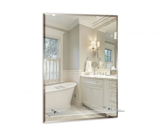 Зеркало MIXLINE "Модерн-Люкс" 495х685 с полкой и фацетом 525016 