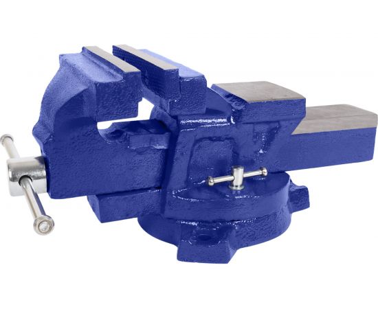 Слесарные поворотные тиски с наковальней KRAFT 150 мм KT 705210 