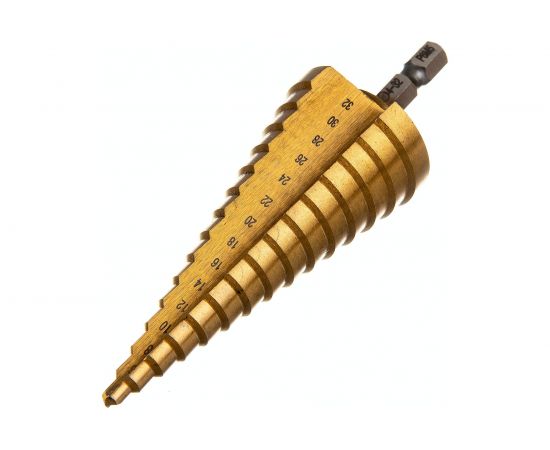 Сверло ступенчатое 4-32 мм, 15 размеров Резолюкс 31403 