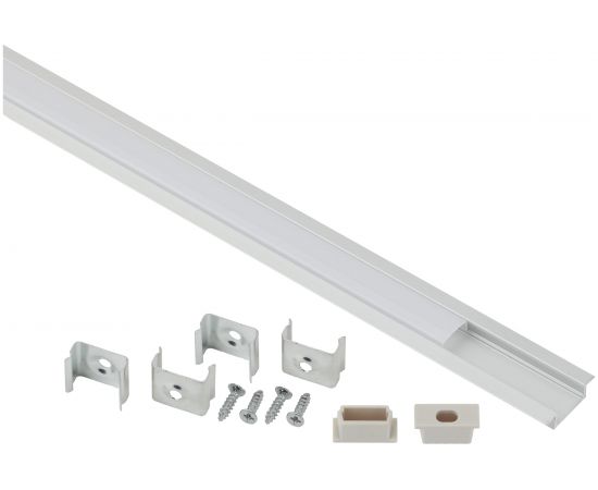 Комплект с врезным анодированным профилем с фланцем ЭРА 2206 CAB251 21х6мм, 2м Б0039464 