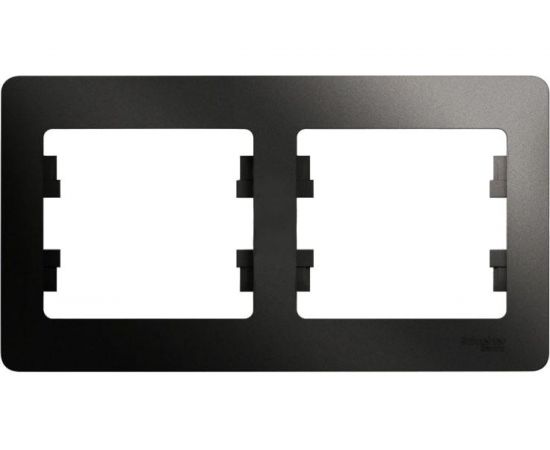 2-постовая горизонтальная рамка Schneider Electric GLOSSA АНТРАЦИТ GSL000702 