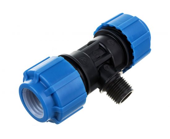 Тройник с наружной резьбой ПОЛИТЭК 25х1/2х25 51251225 