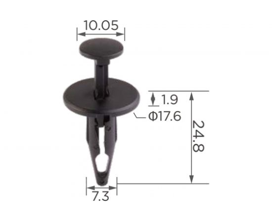 Автокрепеж для Chevrolet/Chrysler/Daewoo/Ford/GM/Opel 10 шт 20590899, 20590899 КрепАвто 0137 – изображение 2