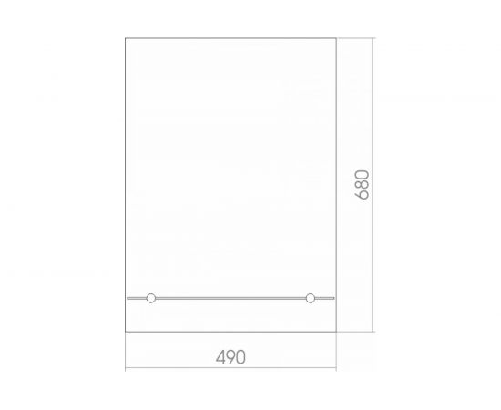 Зеркало MIXLINE "Модерн-Люкс" 495х685 с полкой и фацетом 525016 – изображение 2
