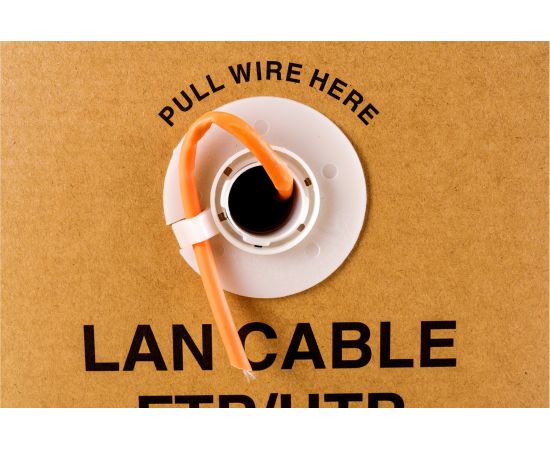 Кабель UTP ExeGate 4 пары категории 5e медь, 24AWG, LSZH, бухта 305м, оранжевый 281820 – изображение 3