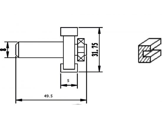Фреза HM дисковая (31.75х5х49.5 мм) REDVERG 840371 6625661 – изображение 3