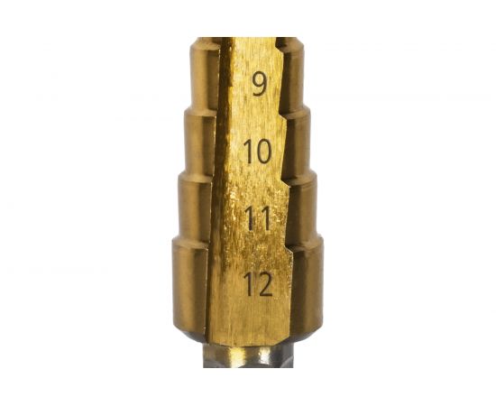 Сверло по металлу ступенчатое 4-12 мм шаг 1 мм TIN ПРОФИ ПРАКТИКА 798-331 – изображение 4